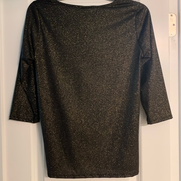 NWT cute top from Nordstrom Rack Black Gold color - Picture 2 of 2